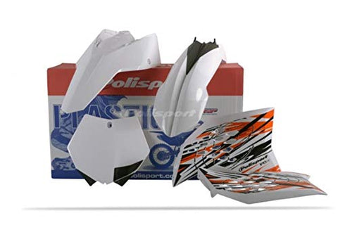 Polisport Plastic Kit - White , Color: White 90556 - Throttle City Cycles