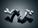 Kuryakyn 8016 Motorcycle Foot Control Component: Longhorn Offset Footpeg Mounts, Chrome, 1 Pair - Throttle City Cycles