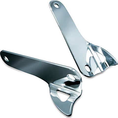 Kuryakyn 924 Motorcycle Accessory: Front Fork Teardrop Tie-Down Brackets and Hardware Kit for 2004-13 Harley-Davidson FLHX & CVO Motorcycles, Chrome, 1 Pair - Throttle City Cycles