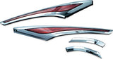Kuryakyn 3232 Motorcycle Lighting Accessory: LED Saddlebag Accent Swoops with Red Lenses for 2012-17 Honda Gold Wing GL1800 & F6B Motorcycles, Chrome, 1 Pair - Throttle City Cycles