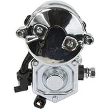 DB Electrical SHD0013-C Chrome Starter Compatible With/Replacement For Harley, FLHR FLHRC FLHRS, FLHTF FLSTN FLSTSC Fat Boy Road Glide Dyna, Flstsc Heritage Softail 80-1014 31621-06A 410-52330 - Throttle City Cycles