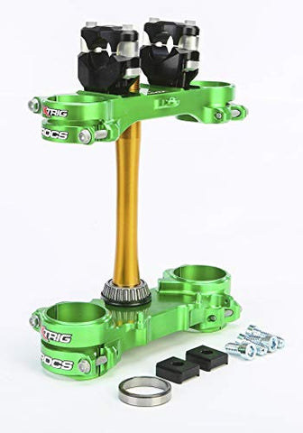 Xtrig 138-2120 Rocs Tech Clamp Set Green Kawasaki 23Mm - Throttle City Cycles