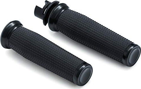 Kuryakyn 5945 Thresher Handlebar Grips for Throttle and Clutch: 2014-17 Indian Motorcycles, Satin Black, 1 Pair - Throttle City Cycles