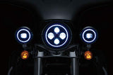 Kuryakyn 2466 Orbit Vision 4-1/2in. LED Passing Lamps with White Halo - Pair - Throttle City Cycles