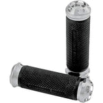 Performance Machine Chrome Apex Renthal-Wrapped Grip Set 0063-2043-CH - Throttle City Cycles