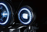 Kuryakyn 2466 Orbit Vision 4-1/2in. LED Passing Lamps with White Halo - Pair - Throttle City Cycles