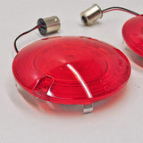 Custom Dynamics ProBEAM Dynamic RINGZ Rear Flat RED LED Turn Signals with Red Lenses for 1156 Bulbs on Harley Models - Throttle City Cycles