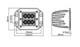 Totron T1230 Cube FLUSH MOUNT Six 5W SPOT (PAIR) - Throttle City Cycles