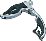 Kuryakyn 4411 Motorcycle Footpegs: Flamin' Switchblade Pegs with Male Mount Adapters, Chrome, 1 Pair - Throttle City Cycles