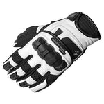 Scorpion EXO Klaw II Leather Motorcycle Glove - White/Black, All Sizes - Throttle City Cycles