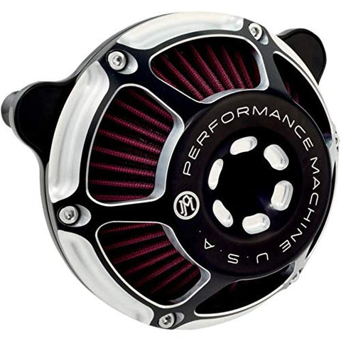 Performance Machine Contrast Cut Max HP Air Cleaner 0206-2080-BM - Throttle City Cycles