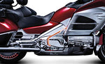 Kuryakyn 7366 Motorcycle Accent Accessory: Louvered Transmission Cover for 2001-17 Honda Gold Wing GL1800 & F6B Motorcycles, Chrome, 1 Pair - Throttle City Cycles