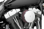 Arlen Ness Billet Sucker Stage I Air Filter Kit with Steel Cover - Smooth Chrome - Red Filter 18-323 by Arlen Ness - Throttle City Cycles