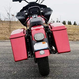 Custom Dynamics Turn Signal Eliminator Kit for Harley Touring Models - Black LED illuminated, curved license plate frame and tail light mount (CD-TS-ELIM-B) - Throttle City Cycles