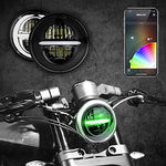 5.75" RGB LED Harley Headlight XKchrome Bluetooth App Controlled Kit w/Color Changing DRL Feature - Throttle City Cycles