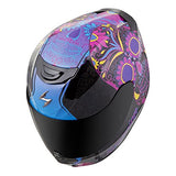 Scorpion EXO-R420 Sugarskull Black/Pink - Throttle City Cycles