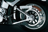 Kuryakyn 7815 Motorcycle Accent Accessory: Swingarm Covers for 2008-17 Harley-Davidson Softail Motorcycles, Chrome - Throttle City Cycles