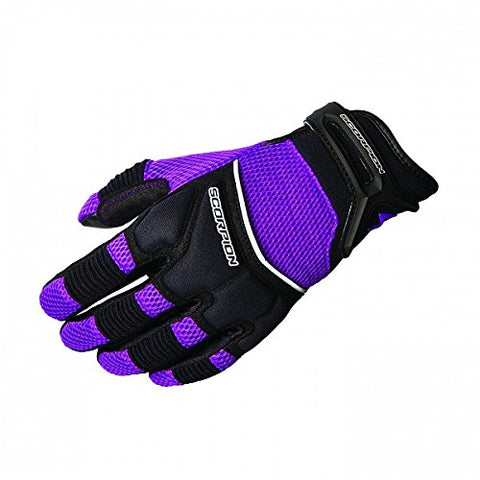 Scorpion Womens Cool Hand II Vented Motorcycle Gloves Purple XL - Throttle City Cycles