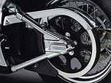 Kuryakyn 8256 Motorcycle Accent Accessory: Swingarm Covers for 2000-07 Harley-Davidson Softail Motorcycles, Chrome - Throttle City Cycles