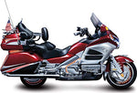 Kuryakyn 3232 Motorcycle Lighting Accessory: LED Saddlebag Accent Swoops with Red Lenses for 2012-17 Honda Gold Wing GL1800 & F6B Motorcycles, Chrome, 1 Pair - Throttle City Cycles