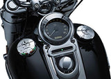 Kuryakyn 7357 Motorcycle Lighting Accent Accessory: Zombie Skull LED Fuel and Battery Gauge for 1988-2019 Harley-Davidson Motorcycles, Chrome - Throttle City Cycles