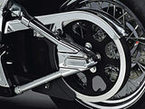 Kuryakyn 8256 Motorcycle Accent Accessory: Swingarm Covers for 2000-07 Harley-Davidson Softail Motorcycles, Chrome - Throttle City Cycles