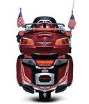 Kuryakyn 3237 Motorcycle Lighting Accessory: Vertical Rear LED Running/Brake Light Strips with Red Lenses for 2012-17 Honda Gold Wing GL1800 & F6B Motorcycles, Chrome, 1 Pair - Throttle City Cycles
