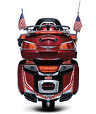 Kuryakyn 3237 Motorcycle Lighting Accessory: Vertical Rear LED Running/Brake Light Strips with Red Lenses for 2012-17 Honda Gold Wing GL1800 & F6B Motorcycles, Chrome, 1 Pair - Throttle City Cycles