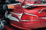 Kuryakyn 3240 Motorcycle Lighting Accessory: LED Passenger Armrest Trim with Turn Signal/Blinker Light Accents for 2006-17 Honda Gold Wing GL1800 Motorcycles, Chrome, 1 Pair - Throttle City Cycles