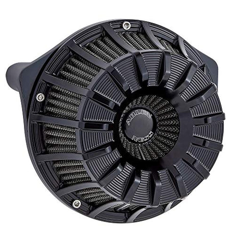 15 Spoke Inverted Series Air Cleaner by Arlen Ness Black Finish Big Sucker 18-995 for Harley Davidson XL models 1991-2019 - Throttle City Cycles