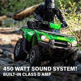 BOSS Audio Systems ATVB6.5R ATV UTV Weatherproof Sound System - 6.5 Inch Speakers, 1 Inch Tweeters, Built-in Amplifier, Bluetooth, Rechargeable Battery, Easy Installation for 12 Volt Vehicles - Throttle City Cycles