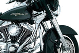 Kuryakyn 7866 Motorcycle Accent Accessory: Deluxe Neck Cover for 1995-2007 Harley-Davidson Touring Motorcycles, Chrome, 1 Pair - Throttle City Cycles