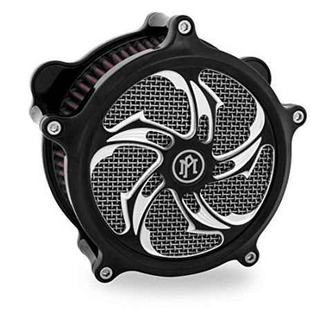 Performance MacHine Super Gas Rival CC Air Cleaner Faceplate Black Ano H-D All - Throttle City Cycles