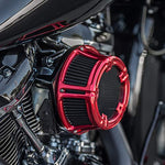 Arlen Ness 18-170 Red Method Clear Series Air Cleaner - Throttle City Cycles