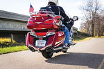 Kuryakyn 3237 Motorcycle Lighting Accessory: Vertical Rear LED Running/Brake Light Strips with Red Lenses for 2012-17 Honda Gold Wing GL1800 & F6B Motorcycles, Chrome, 1 Pair - Throttle City Cycles