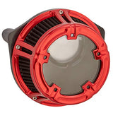 Arlen Ness 18-170 Red Method Clear Series Air Cleaner - Throttle City Cycles