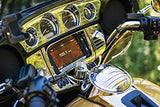 Kuryakyn 7240 Motorcycle Accent Accessory: Deluxe Tri-Line Stereo Trim Kit for 2014-19 Harley-Davidson Touring & Tri Glide Motorcycles, Chrome - Throttle City Cycles