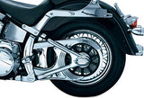 Kuryakyn 7773 Motorcycle Accent Accessory: Boomerang Frame Covers for 2008-17 Harley-Davidson Motorcycles, Chrome, 1 Pair - Throttle City Cycles