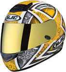HJC HJ-20 Pinlock Ready RST Shield RPS-10 Sports Bike Racing Motorcycle Helmet Accessories - Gold - Throttle City Cycles