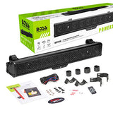 BOSS Audio Systems BRT34A ATV UTV Sound Bar System - 34 Inches Wide, IPX5 Rated Weatherproof, Bluetooth, Amplified, 3 inch Speakers, 1 Inch Horn Loaded Tweeters, Easy Installation for 12 Volt Vehicles - Throttle City Cycles