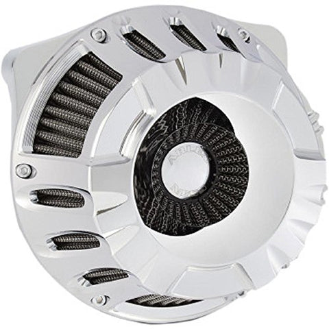 Arlen Ness Inverted Series Deep Cut Chrome Air Cleaner Kit 18-916 - Throttle City Cycles