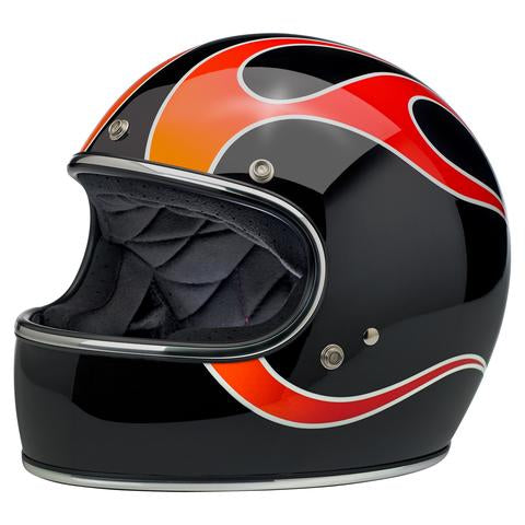 Biltwell Gringo ECE Helmet (Dice Flames) - Throttle City Cycles