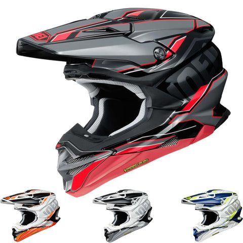 shoei dirtbike helmet - VFX-EVO Jammer enlarged exhaust outlets maximize air flow ventilation (this is an increase in the number of intake / exhaust vents from its predecessor Shoei VFX-WR Allegiant TC3 +