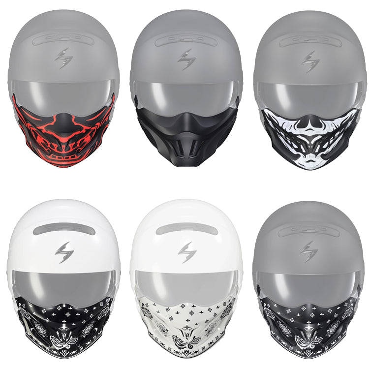 Scorpion Black/White Covert Skull Face Mask